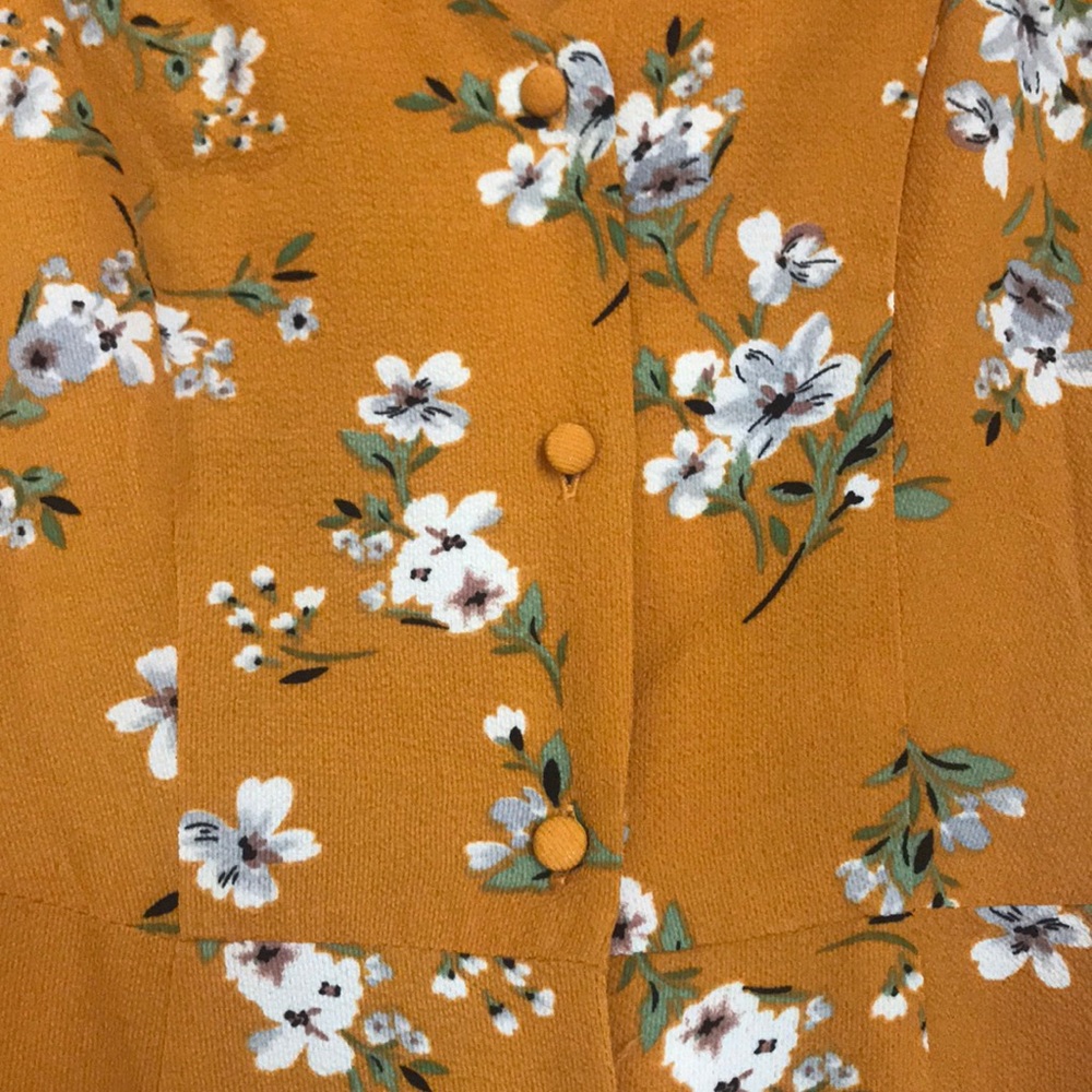 Gold Floral Dress - Picture 2 of 3
